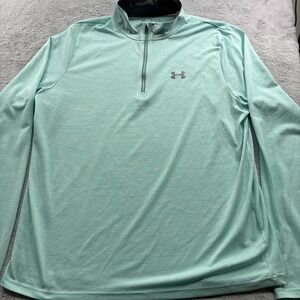 Under Armour Run Lightweight 1/4 Pullover Long Sleeve Size XXL Turquoise